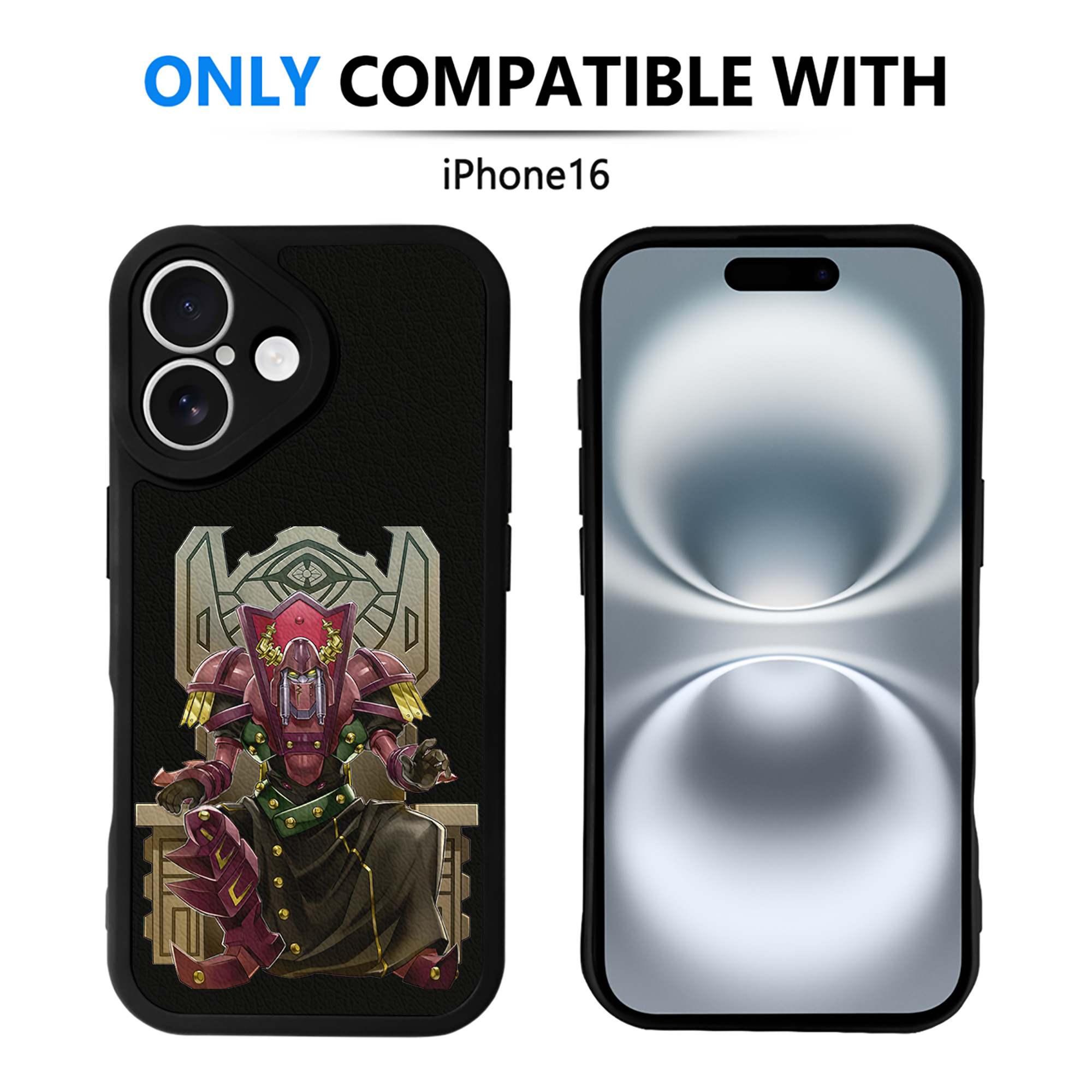 遊☆戯☆王 Yu-Gi-Oh! 【iPhone 16シリーズ対応】シリコンスマホケース（レザー調） 材質：シリコン